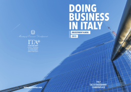 INVESTMENT GUIDE 2015 - Ambasciata d`Italia