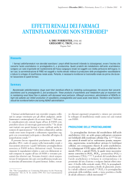 effetti renali dei farmaci antiinfiammatori non steroidei