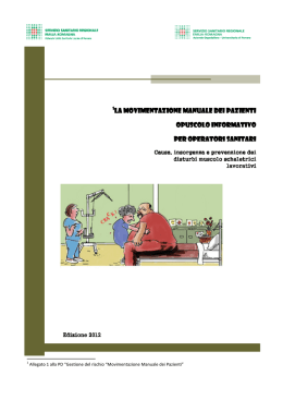 Movimentazione manuale pazienti