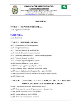 UNIONE COMUNALE DEI COLLI