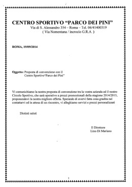 CENTRO SPORTIVO “PARCO DEI PINI”