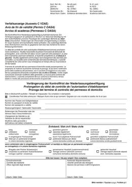 Verfallsanzeige Niederlassungsbewilligung C