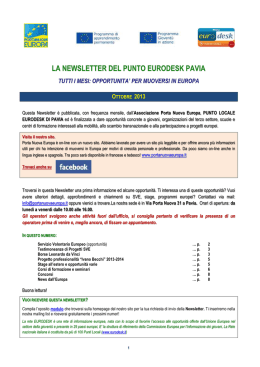 OBIETTIVI GENERALI - Porta Nuova Europa