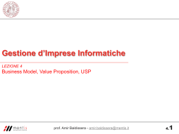 Lezione 04 - Business Model Value Proposition USP