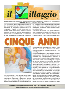 Settembre/Ottobre - Villaggio del Ragazzo