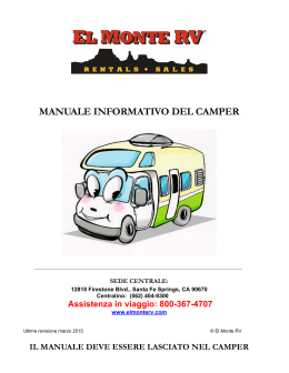 MANUALE INFORMATIVO DEL CAMPER
