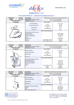STUDIO ERRE: Listino prezzi 2013 - HIGIENIO