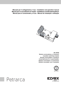 Manuale per il collegamento e l`uso