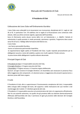 Manuale del Presidente di Club