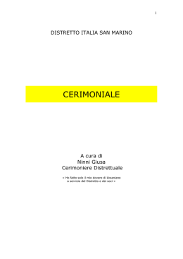 il cerimoniale kiwanis