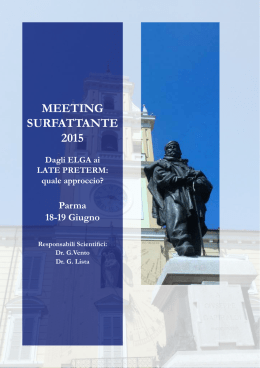 MEETING SURFATTANTE 2015 - Società Italiana di Neonatologia