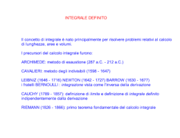 I precursnri del calculc: integrale furnnn: