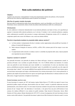Note sulla statistica dei polimeri
