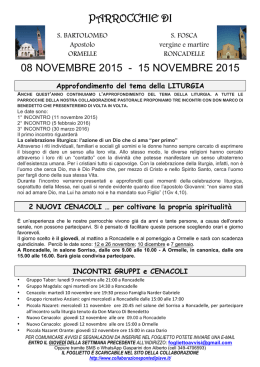 avvisi ormelle word 08-11-2015 - Collaborazione pastorale di Ponte