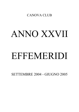 Anno XXVII - Canova Club