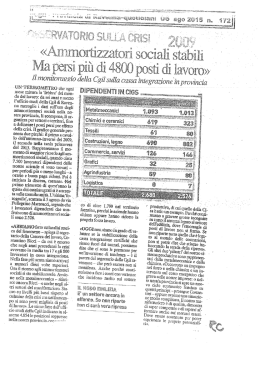 mese misura la `i`ebbre` del mon do del lavoro: da