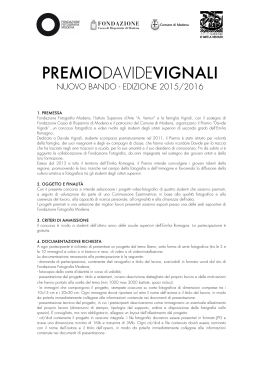 Premio Vignali 2015-2016 - Fondazione Fotografia