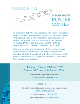 regolamento - Disarmament Poster for Peace Contest 2016