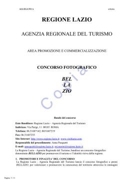 Regolamento del concorso