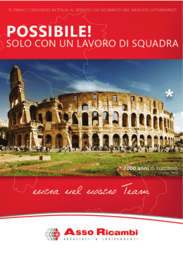 Brochure Asso Ricambi - Consorzio Assoricambi