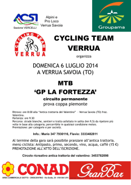 CYCLING TEAM VERRUA - Il Ciclismo amatori