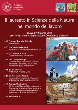 Locandina 12 Marzo_13-1.cdr - Corsi di Studio in Scienze Naturali