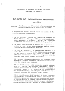 DELIBERA DEL COMMISSARIO REGIONALE