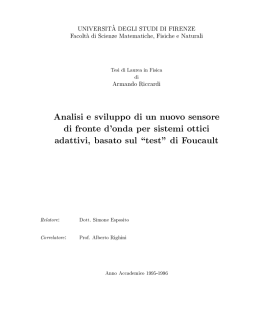 Tesi - Osservatorio Astrofisico di Arcetri