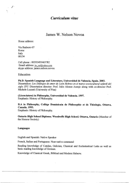 Scarica il curriculum  - Universit&agrave; degli Studi di Teramo