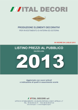 LISTINO 2013 PDF - Ital Decori srl
