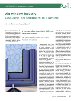 l`industria dei serramenti in alluminio Alu window industry