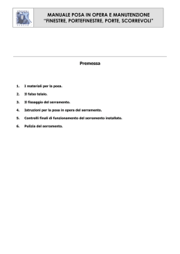 manuale posa in opera e manutenzione &ldquo;finestre