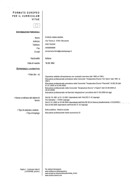 formato europeo per il curriculum vitae