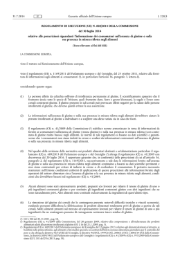 REGOLAMENTO DI ESECUZIONE (UE) N. 828/•2014 DELLA