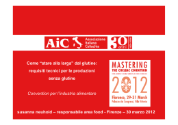 &ldquo;stare alla larga&rdquo; dal glutine - Associazione Italiana Celiachia (AIC