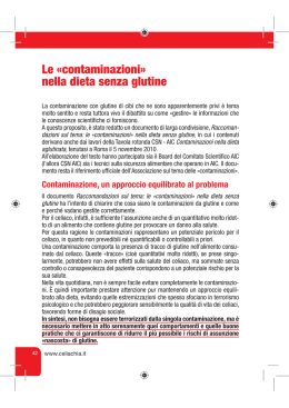 Le &laquo;contaminazioni - Settimana Nazionale della Celiachia