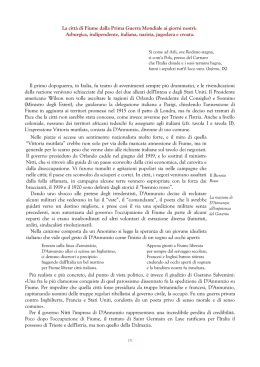 La citt&agrave; di Fiume dalla Reggenza del Carnaro alla