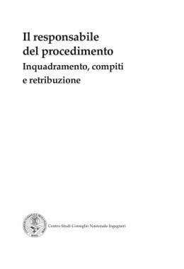 Il responsabile del procedimento