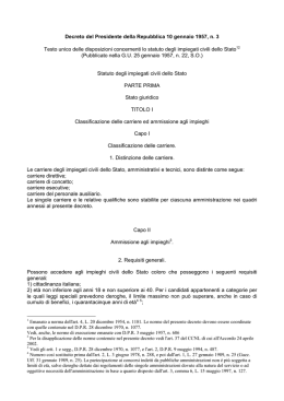 DPR 10 gennaio 1957, n.3 - La Presidenza del Consiglio dei Ministri