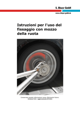 Istruzioni per l`uso del fissaggio con mozzo della ruota