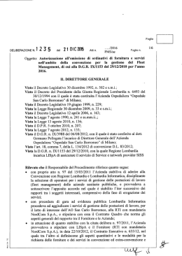 nell`ambito della convenzione per la gestione del Fleet