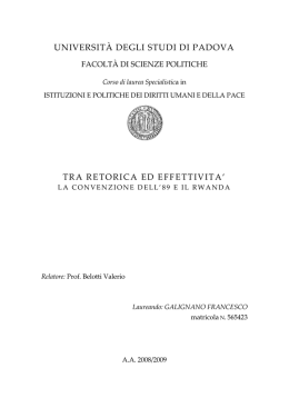 LA CONVENZIONE SUI DIRITTI DEL FANCIULLO