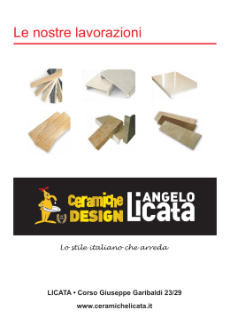 Le nostre lavorazioni - Ceramiche Angelo Licata