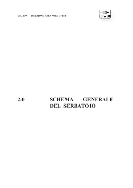 2.0 SCHEMA GENERALE DEL SERBATOIO