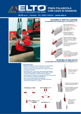 E I I o PINZA PALANCOLA CON CAVO DI SGANCIO
