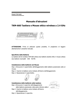 Manuale d`istruzioni TKM-660 Tastiera e Mouse ottico