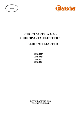CUOCIPASTA A GAS CUOCIPASTA ELETTRICI SERIE 900 MASTER