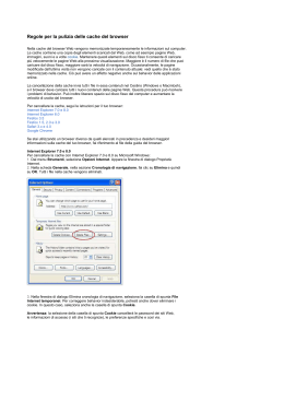 Regole per la pulizia delle cache del browser - TNT