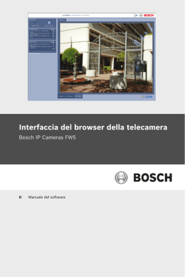 Interfaccia del browser della telecamera