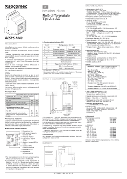 RESYS M40 Istruzioni d`uso Relè differenziale Tipi A e AC